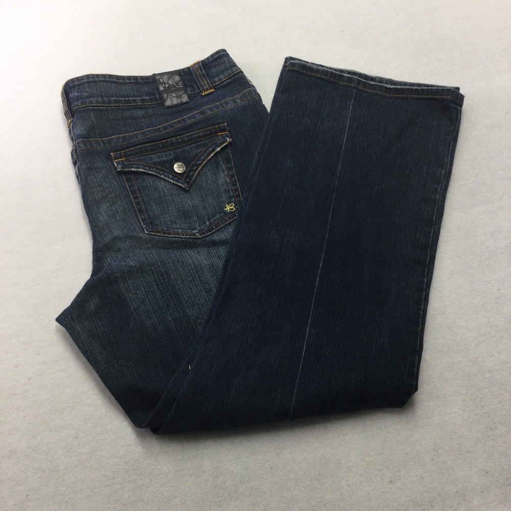 Jessica Simpson Jeans Womens 22W Plus Blue Med Wash Bootcut High Rise 46x31